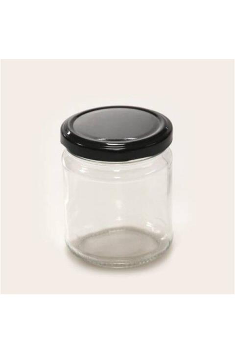 Şişecam 10 Adet 210 Cc Cam Kavanoz Siyah Kapaklı