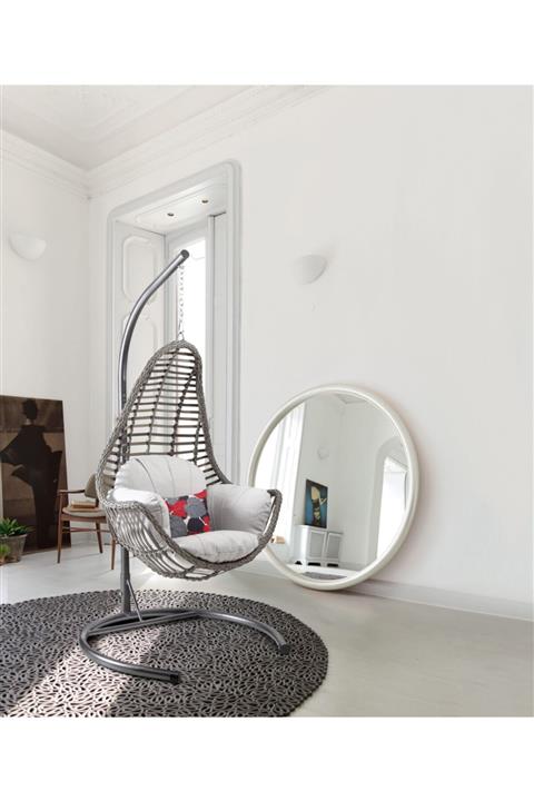 Capri Swing Gri Tekli Bahçe Balkon Salıncağı