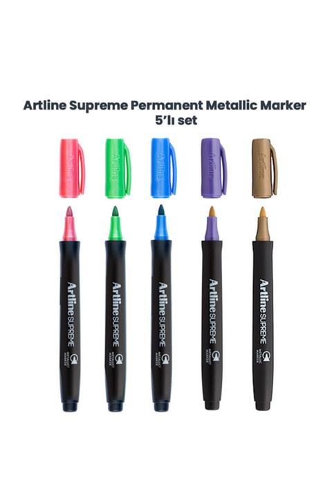 artline Supreme Permanent Metallic Marker 5li Set