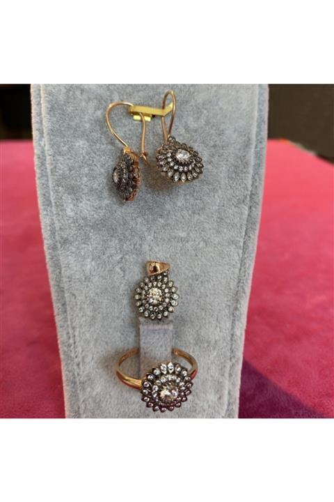 Goza Jewellery Vintage Rose Altın Mini Set