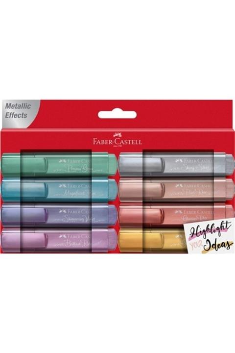 Faber Castell Faber-castell Metalik 8'li Fosforlu Kalem Seti