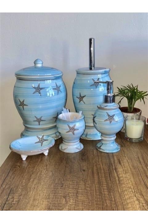 RED SERAMİK Collection Lüx Deniz Yıldızı Banyo Seti  5’li