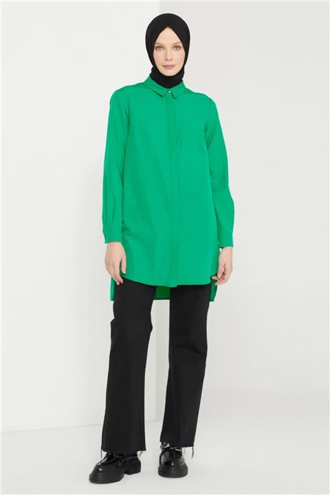 Armine Basic Tunik 21k4515 Elma Yeşili