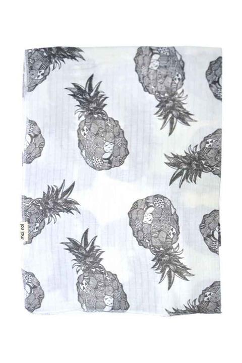 Moi Noi Bebek Müslin Örtü 98001 Beyaz-Gri