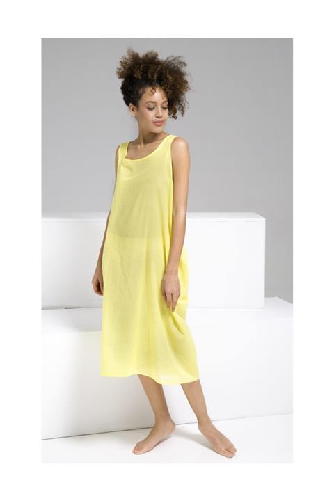 Shikka Kadın Sarı Plaj Elbisesi