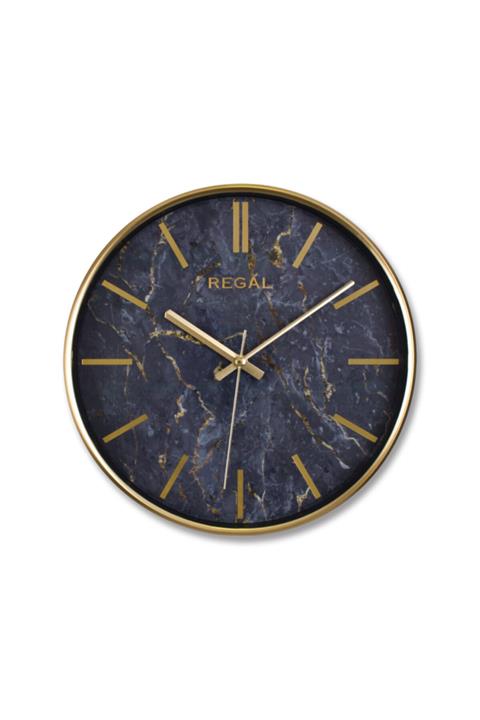 Regal 0250 Gb2 Ince Çerçeve Oniks Mermer Desen Duvar Saati