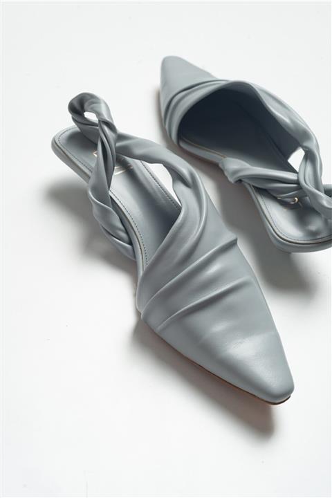 LuviShoes 565 Grı Kadın Topuklu Ayakkabı