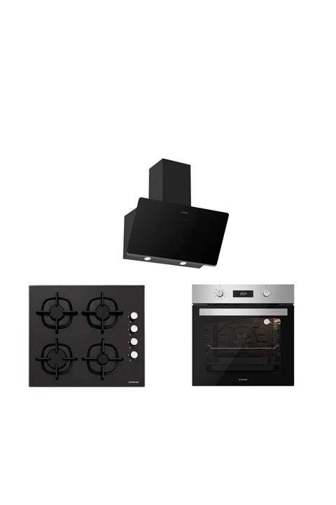 Silverline Inox Cam Ankastre Set(3457 Soho 60+CS5343B01+BO6504X01)