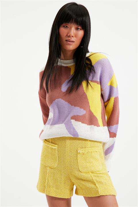 TRENDYOLMİLLA Ekru Jakarlı Triko Kazak TWOAW22KZ1096