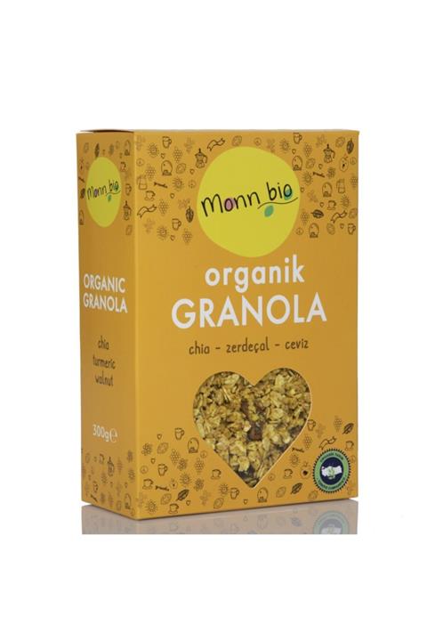 Monn Bio Organik Chia Zerdeçal Ceviz Granola 300 Gr.