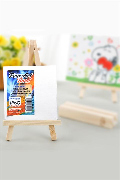 fourArt %100 Pamuk 10x10 Arkadan Zımbalı Çift Astarlı Premium Tuval