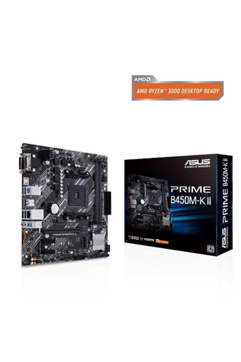 ASUS Prıme B450m-k Iı Ddr4 Sata3 M2 Pcıe Nvme Dvı Pcıe 16x V3.0 Am4 Matx