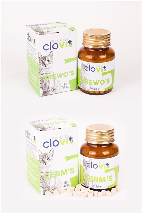 Clovit Cat Brewo's + Cat Derm's Avantajlı 2'li Set 8680434202434