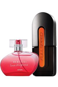 AVON Full Speed Erkek Parfüm Ve Herstory Love Inspires Kadın Parfüm Paketi