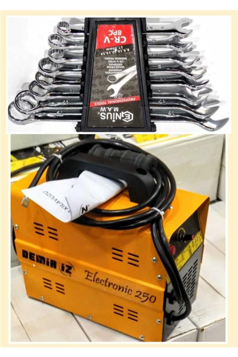 Demiriz 250 Amper Kaynak Makinesi Ve 8 Li Kombine Anahtar Seti