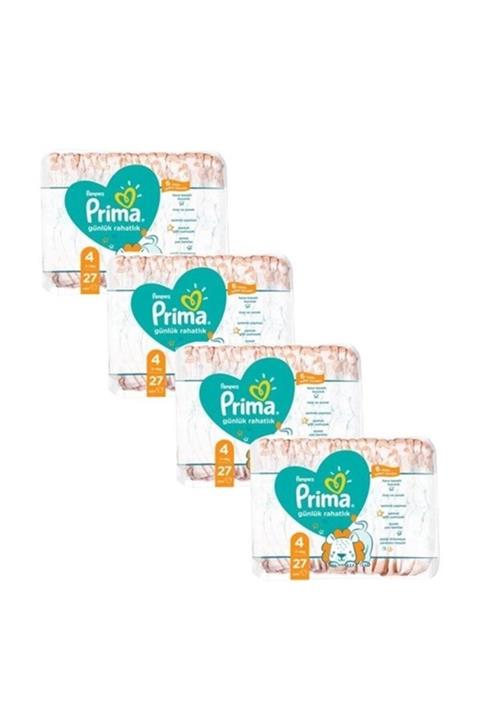 Prima Günlük Rahatlık Bebek Bezi 4 Beden 27x4:108 Adet