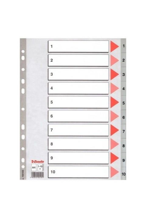 Esselte Seperatör 1-10 Rakamlı (ayraç)