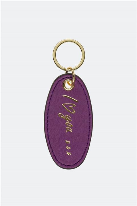 Case Look Deri Mor Metal Anahtarlık 02