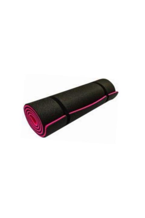 MOYASHOP Siyah Pembe Yoga Minderi - Yoga Matı - Pilates - 10 Mm .