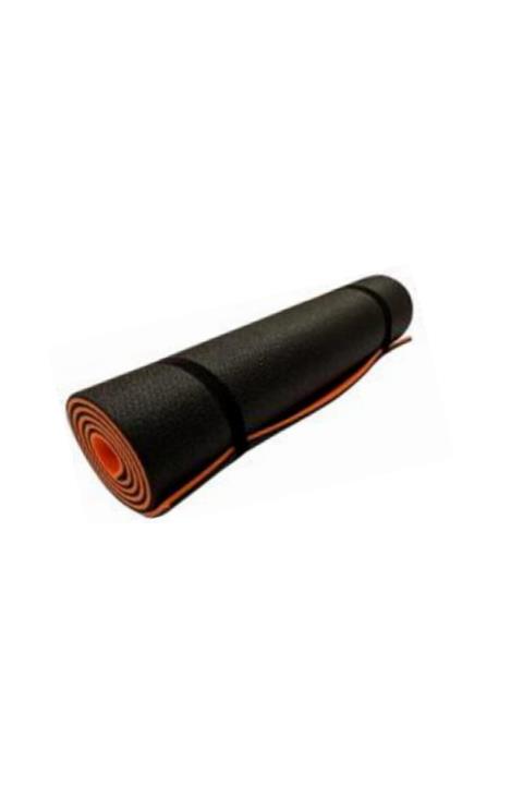 MOYASHOP Siyah Turuncu Yoga Minderi - Yoga Matı - Pilates - 10 Mm .
