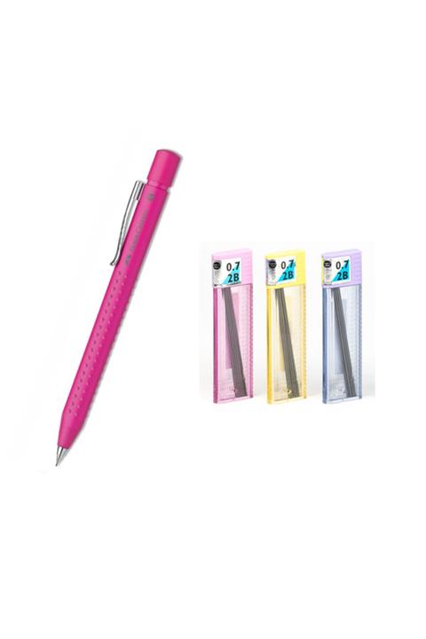 Faber Castell Pembe Grip 2011 Versatil 0.7mm + Tombow 0.7 Mm Uç 3adet