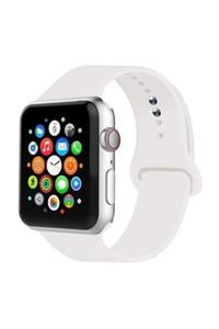 Telehome Beyaz Apple Watch Uyumlu 38 mm 40 mm Silikon Kordon