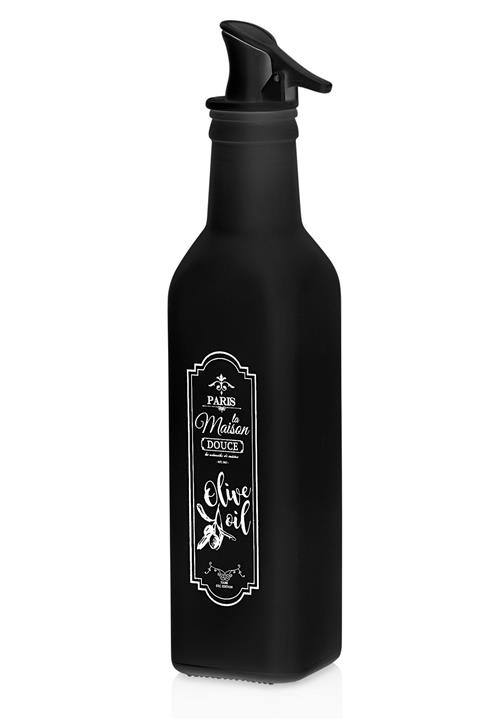 Hane Tekli Paris Desenli Siyah Mat Boyalı Cam Yağlık & Sirkelik 250cc