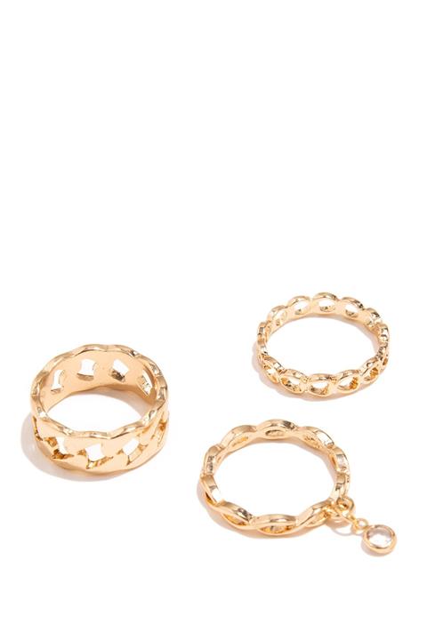 Mavi Kadın Altın Rengi Yüzük Seti 198854-5060