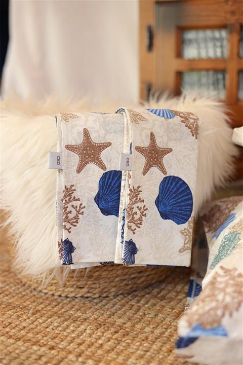 Ceylan Otantik Home Mavi Deniz Kabuğu Yastık Kılıfı