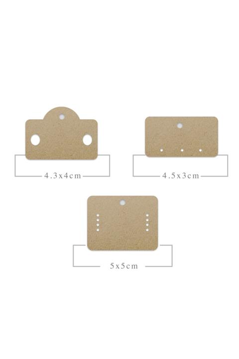 DERELİ MATBAA Kraft Karton Takı Küpelik Askılık Seti 350'lik Toplam 1050 Adet