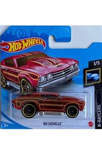 HOT WHEELS 69 Chevelle Kırmızı - Hotwheels 2021 '69 Chevelle 1:64 Metal Araba