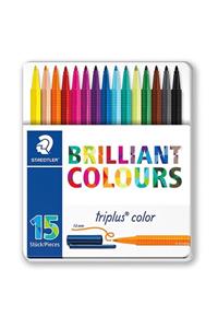 Staedtler Triplus Color Keçe Uçlu Kalem 1.0mm 15li Metal Kutu