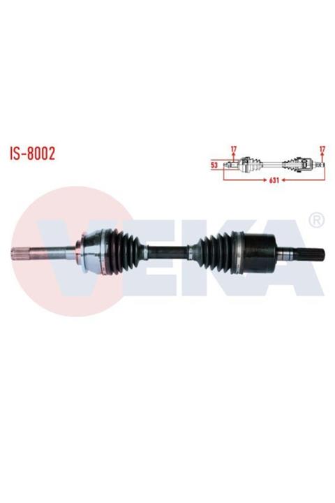 ünlü oto Komple Aks Sol-sag On Isuzu D-max 2.5 D 4x4 Uzunluk 631mm 2012-