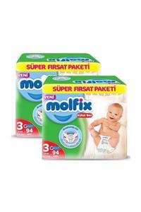 Molfix Pants Külot Bez Süper Fırsat Paket Midi 3 Beden 94 Adet 2'li Set