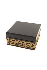 Mikasa Moor Siyah Leopar Desenli Kutusu 22x11cm