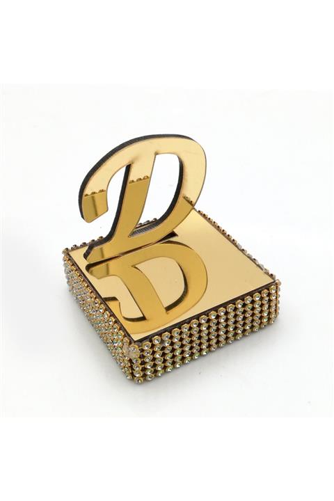 Lora Davet Söz Nişan Tepsisi Harfli Yüzük Yükselticisi D altın