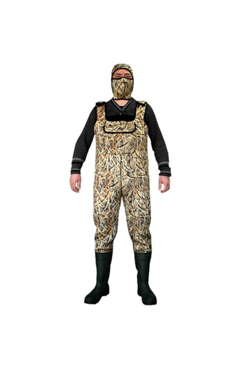 SAVAGE 7777 Sazlık Desen Neopren Tulum Çizme No: 44