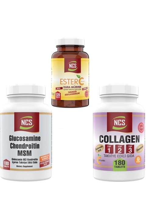NCS Collagen Tip 1 2 3 180 Tab Glucosamine 180 Tab Ester C 120 Tab