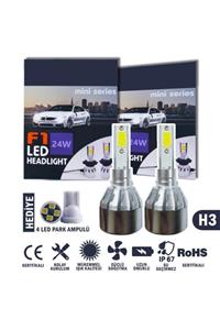 C9 F1 H3 Mini Kar Beyazı Led Xenon Far Led Zenon Ampulü Şimşek Etkili 6500k 6400lm