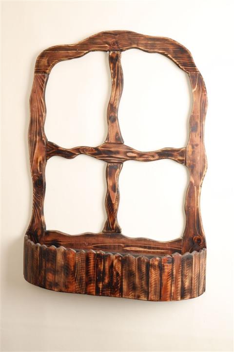 Edmonda Ahşap Duvar Rafı Çiçeklik Duvar Aksesuarı Balkon