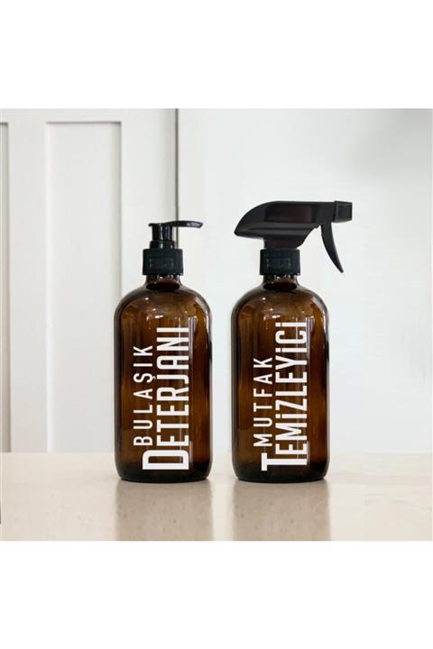 BLS Home Amber Cam Şişe - 2'li Mutfak Temizleyici & Bulaşık Deterjanı