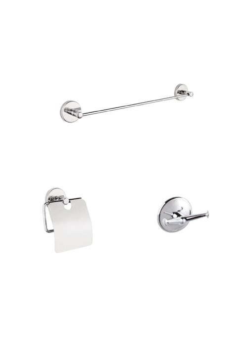 Maxiflow Banyo Aksesuar Seti Wc Kağıtlık-40 Cm Havluluk- Askılık