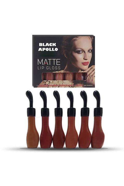 Black Apollo 6'lı Matte Lip Gloss Armut Ruj - B