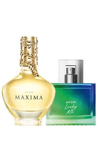 AVON Lucky Me Erkek Parfüm edt 75 ml Ve Maxima Kadın Parfüm edp 50 ml