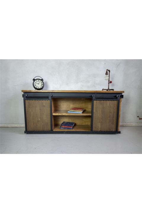 Deryawood Masif Mobilya Masif Ahşap Konsol 140x45 Cm