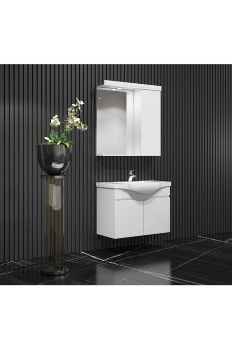 ÖZCEDEN Yıldız Banyo Dolabı 55 cm Beyaz Asma