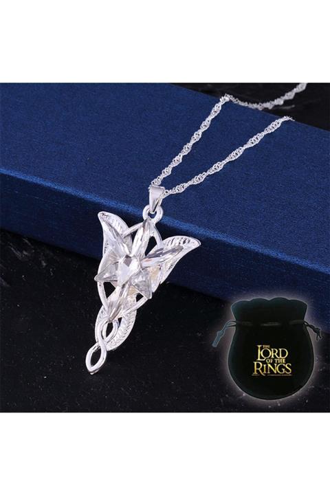 abbsee Arwen Evenstar Elf Gümüş K. Kolye Yüzüklerin Efendisi Akşam Yıldızı LOTR Aragom Kolye