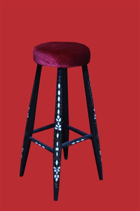 Halfeti Bazaar Sedef Işlemeli Tabure