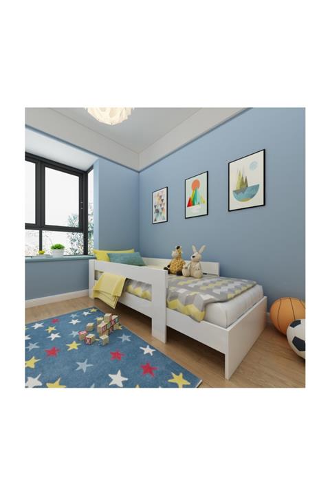 Herseycik Ninnimo Moda Montessori Mdf Karyola Beyaz  Y7-90x190 Yatak Uyumlu - Y 1047