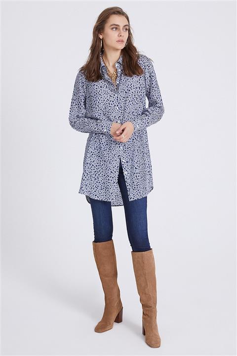 STELLA PULVIS Kadın Lacivert Çizgili Tunik